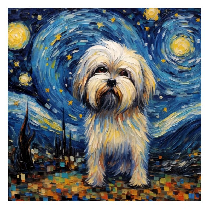 Nuit étoilée de Lhassa Apso