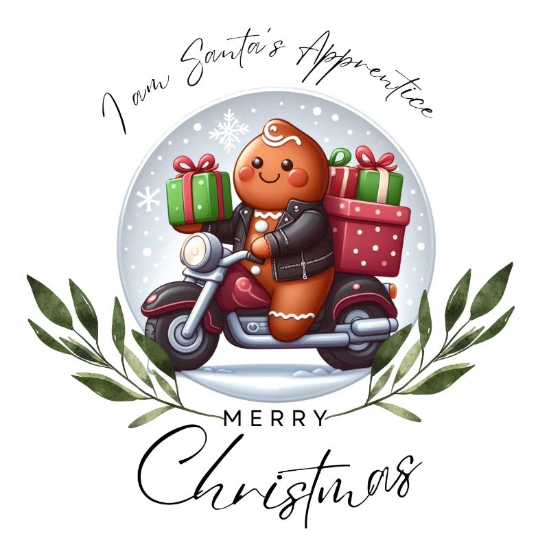 Gingerbread Santa's Apprentice Merry Christmas