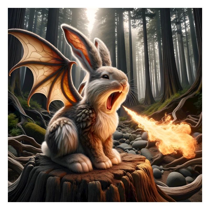 Feuerspeiender Hase Drache #23