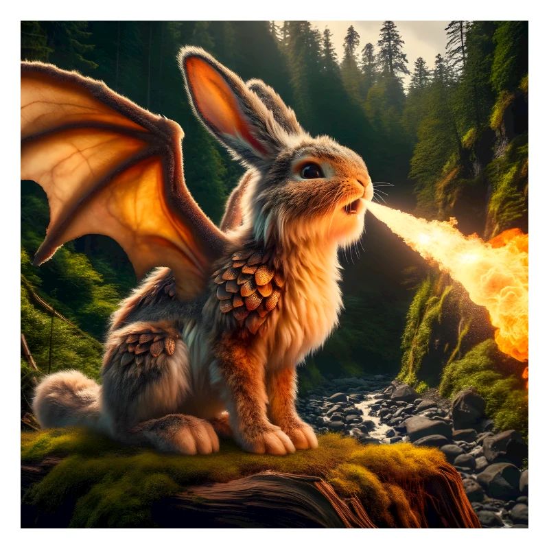 Feuerspeiender Hase Drache #22