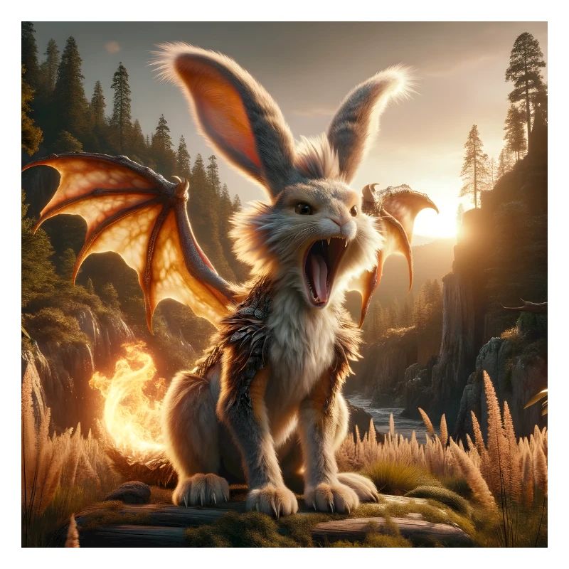 Feuerspeiender Hase Drache #24