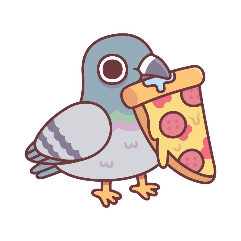 Pigeon mignon avec tranche de pizza au pepperoni