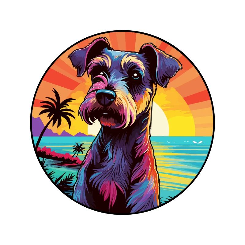 Deutsche Jagd Terrier Hunderasse Bunte Karikatur