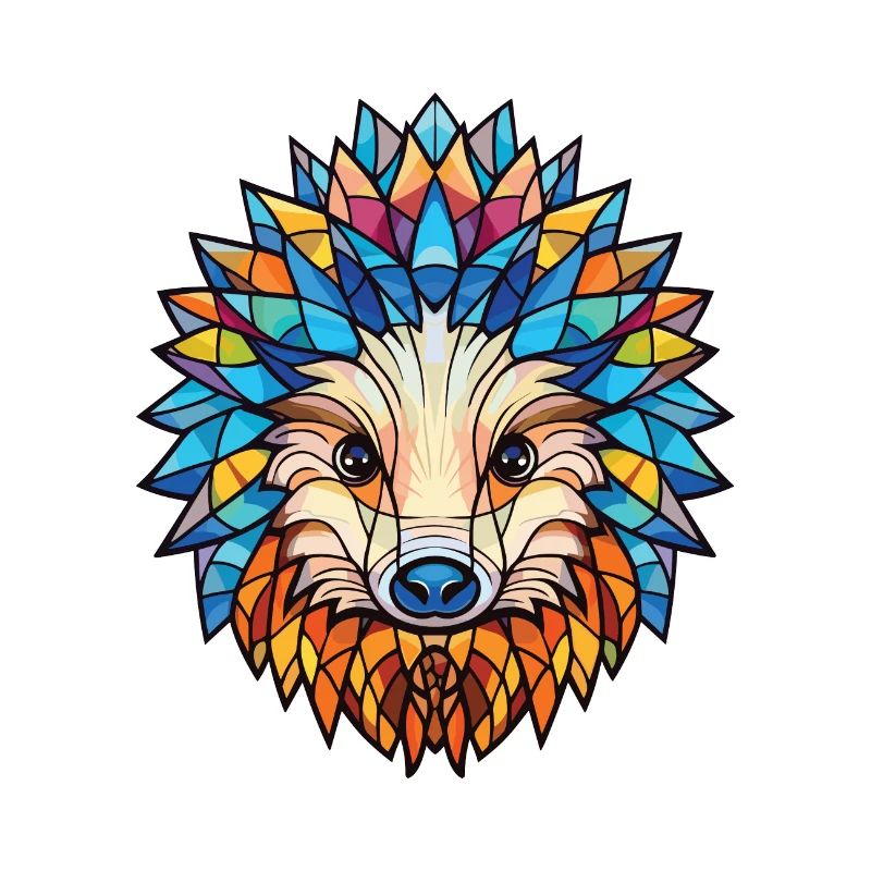 Hérisson aquarelle colorée Illustration animale