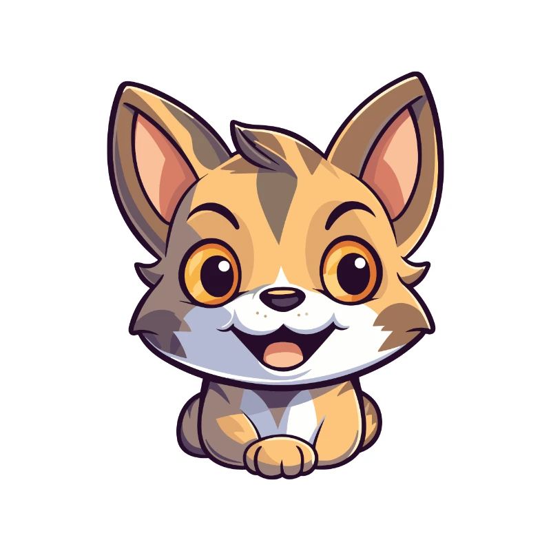 Pixie Bob Katze Cartoon Aquarell Illustration