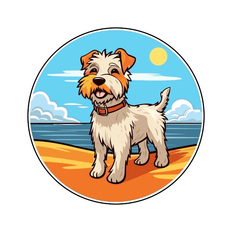 Sporting Lucas Terrier Hunderasse Cartoon Kawaii