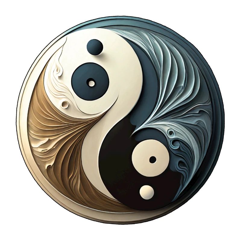 yin yang abstrait - symbole chinois - équilibre