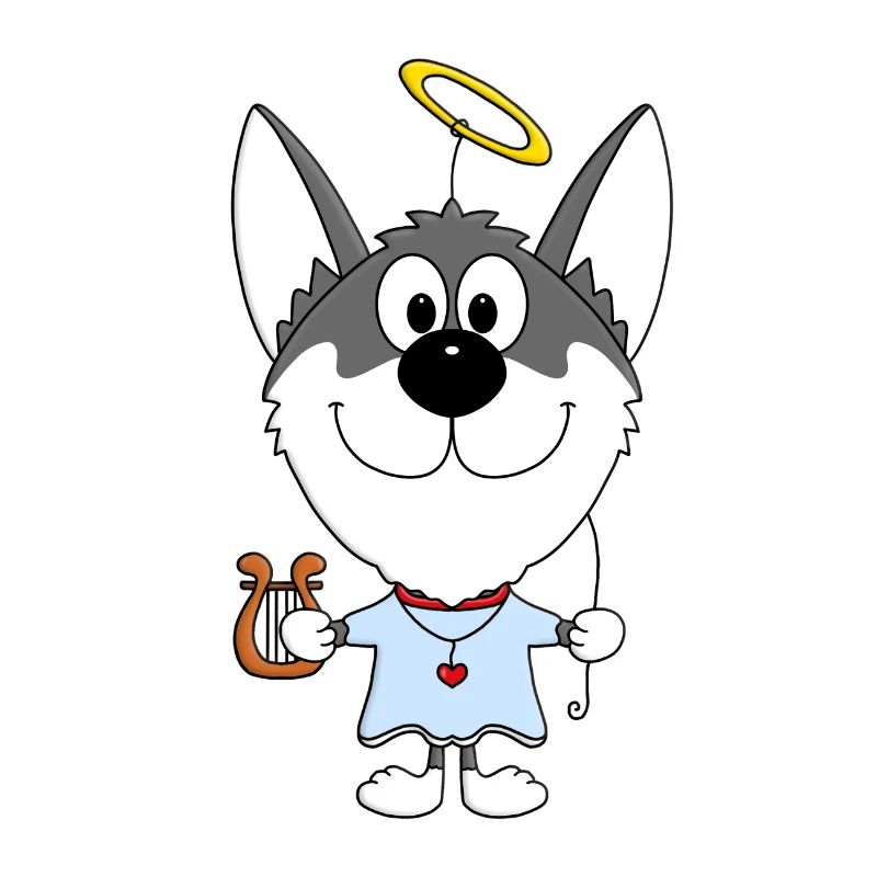ENGEL - HUND - HUSKY - SCHLITTENHUND