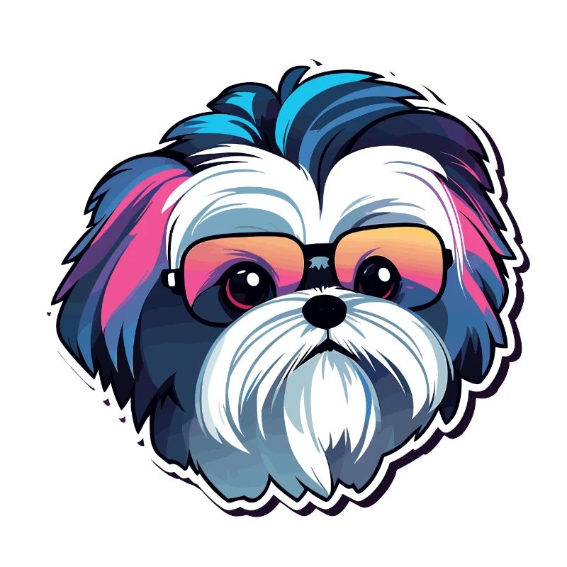 Dessin de chien Shih Tzu