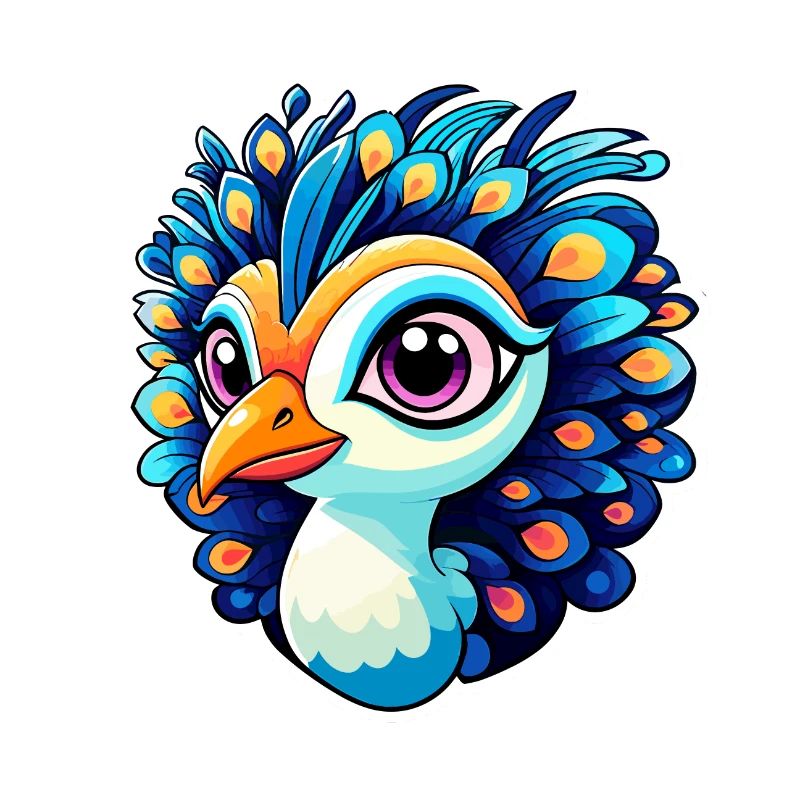 Dessin d’oiseau paon