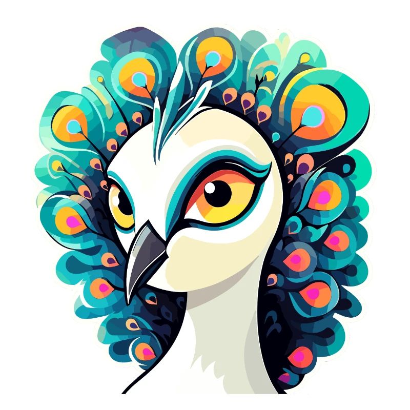 Dessin d’oiseau paon