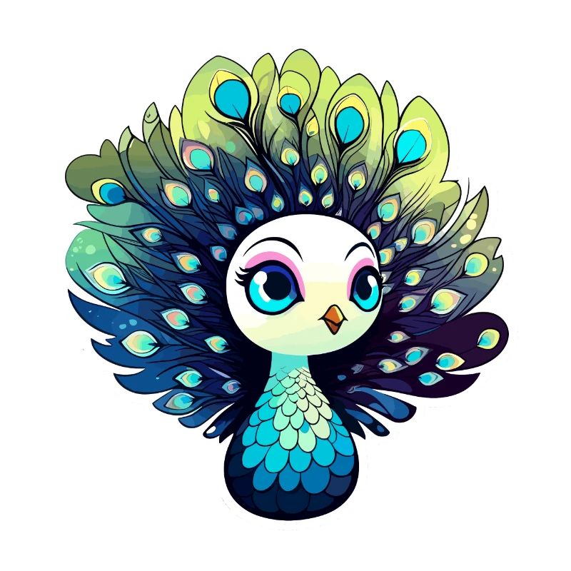 Dessin d’oiseau paon
