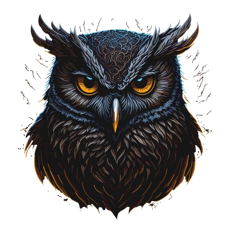 Visage de hiboux mignons