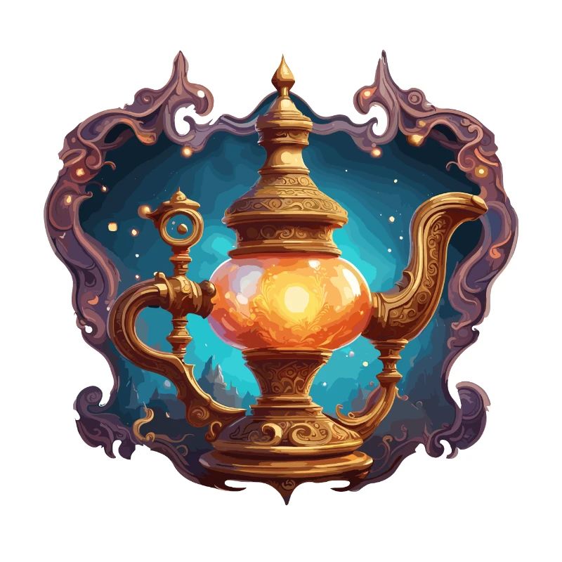 Magic Lamp / Wishes /Orient / Miracle / Genius