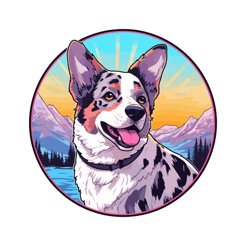 Australian Stumpy Tail Cattle Dog Breed Cartoon Ka