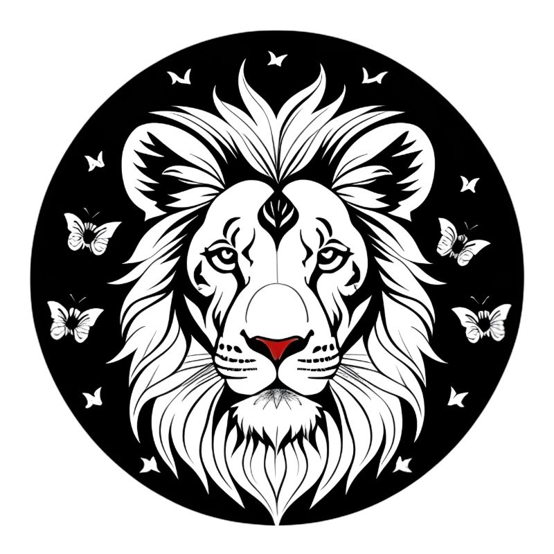 UBUNTU - Lion avec papillons
