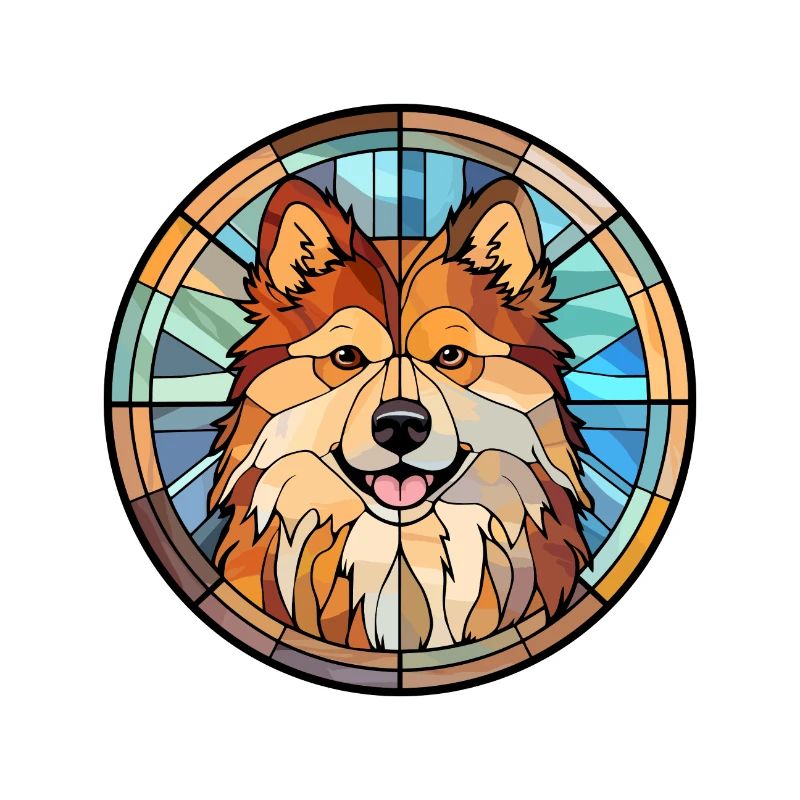 Finnischer Lapphund Hunderasse Buntglas Bunt