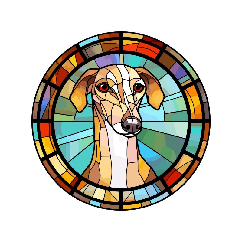 Galgo Español Hunderasse Buntes Glas Bunt Wat