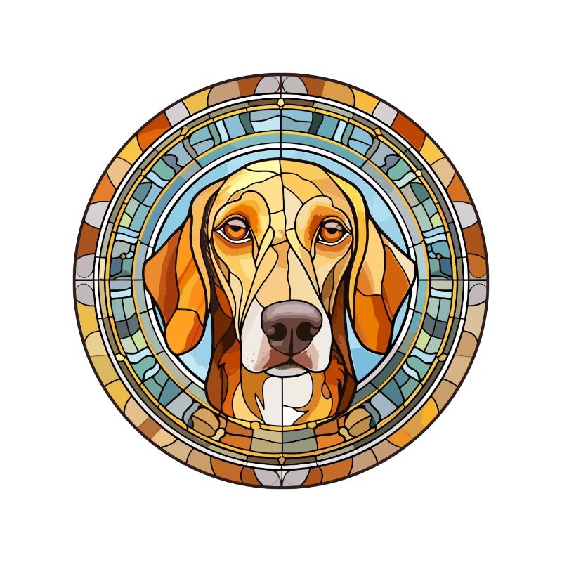 Griechischer Hasenhund Hunderasse Buntes Glas Bunt W