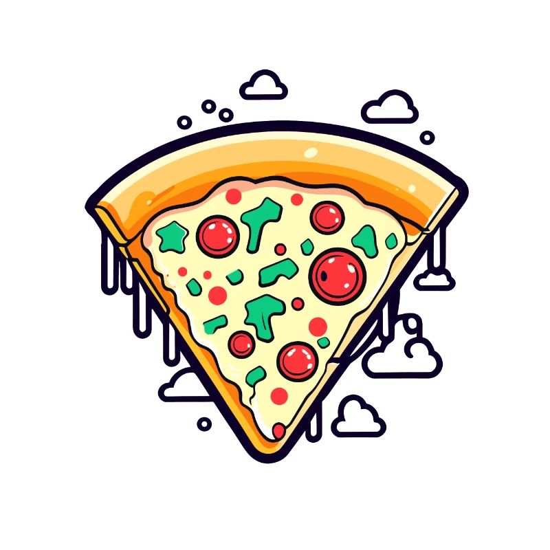 Dessin de tranche de pizza