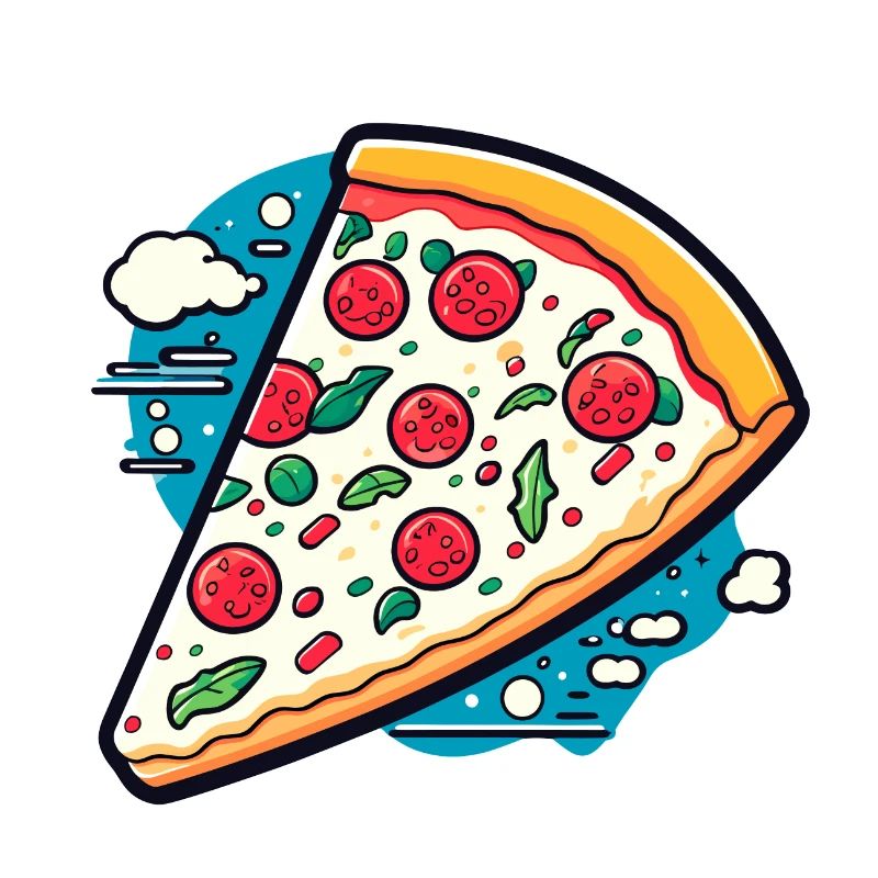 Dessin de tranche de pizza