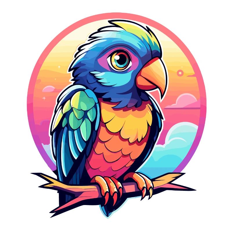 Illustration d’oiseau perroquet