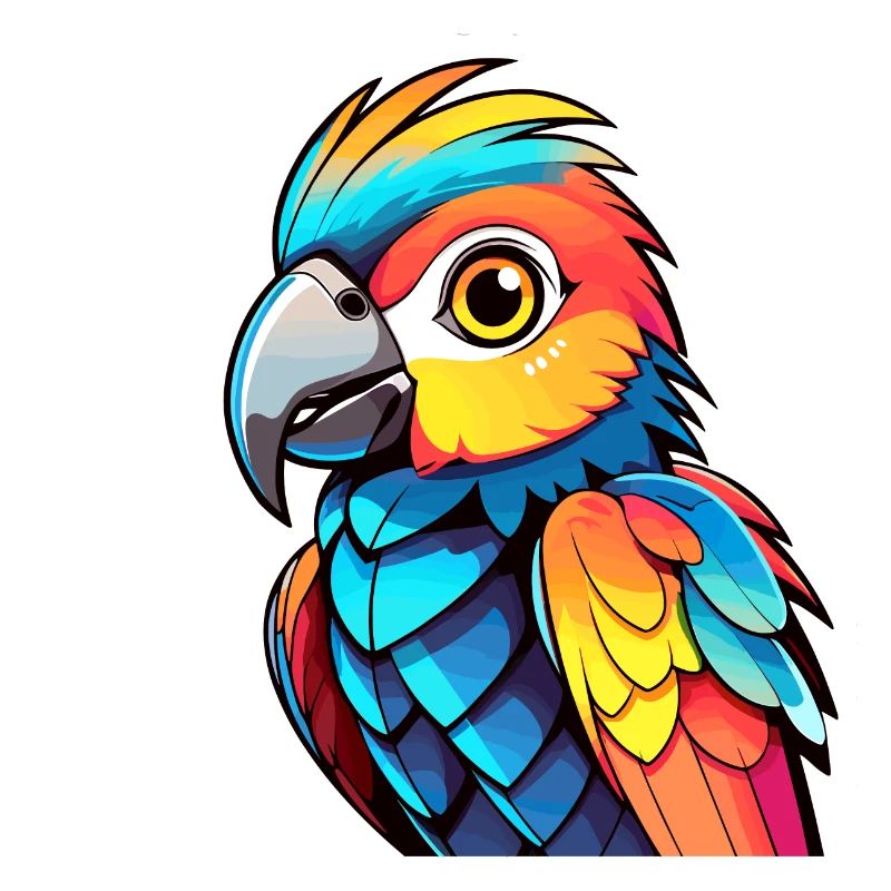 Illustration d’oiseau perroquet
