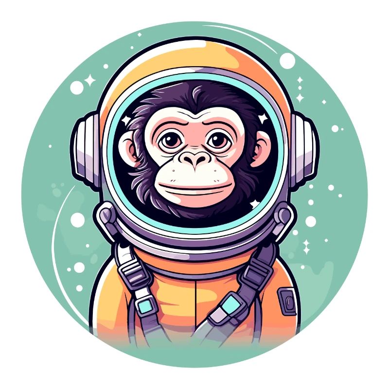 Illustration d’astronaute singe