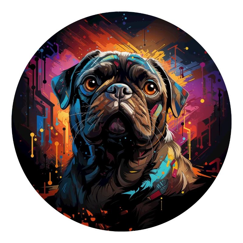 Pug colorful