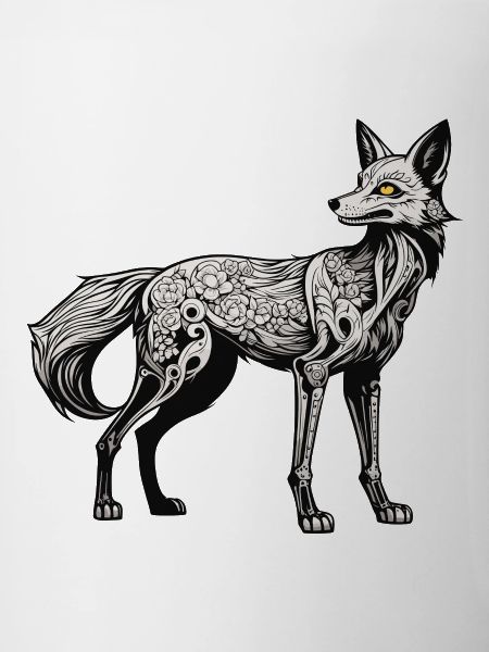 Fox Skeleton Illustration