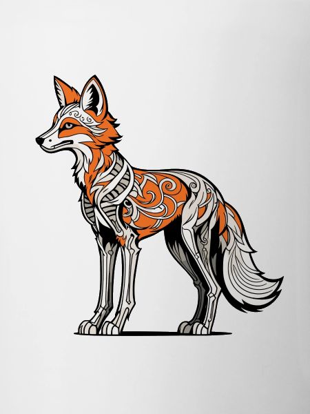 Fox Skeleton Illustration
