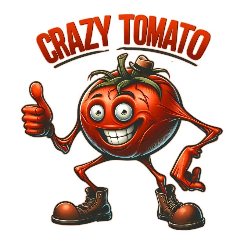 Crazy Veggies: Horror Tomato with hat + Thumps Up