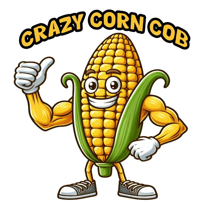 Crazy Veggies: Corn Cob Body Builder Thumbs Up