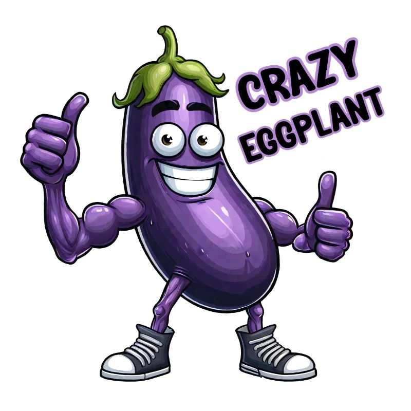 Crazy Veggies: Eggplant Body Builder Calisthenics