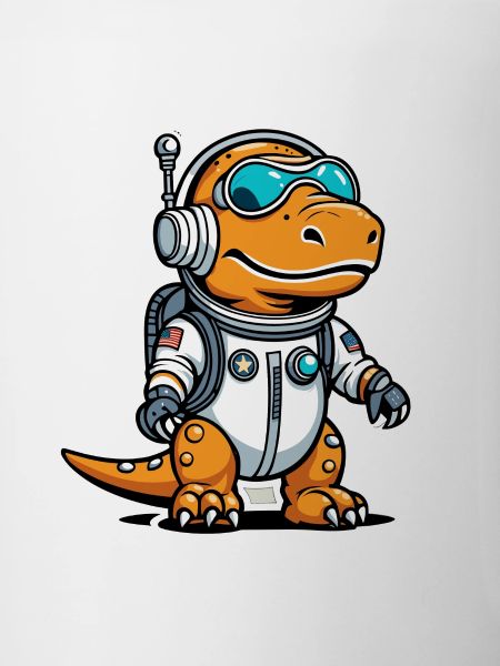 Dinosaur Astronaut Illustration