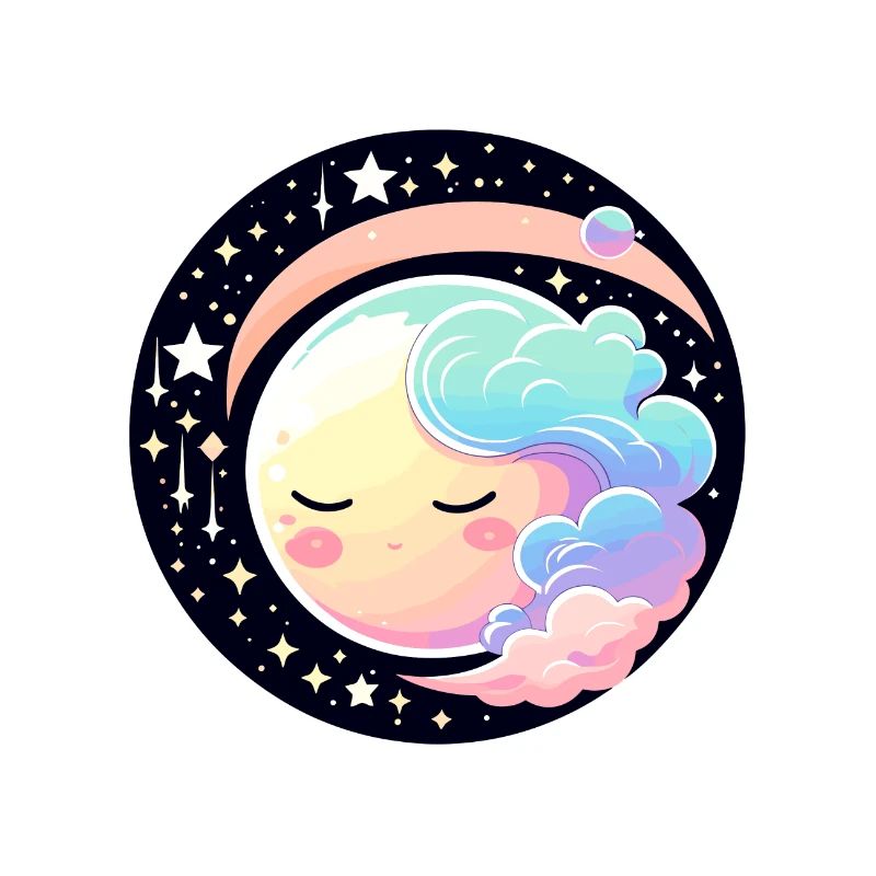 Moon Landscape Illustration