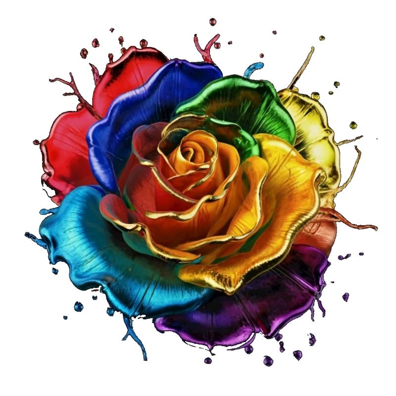 Bunte Blüte in den Farben des Regenbogens