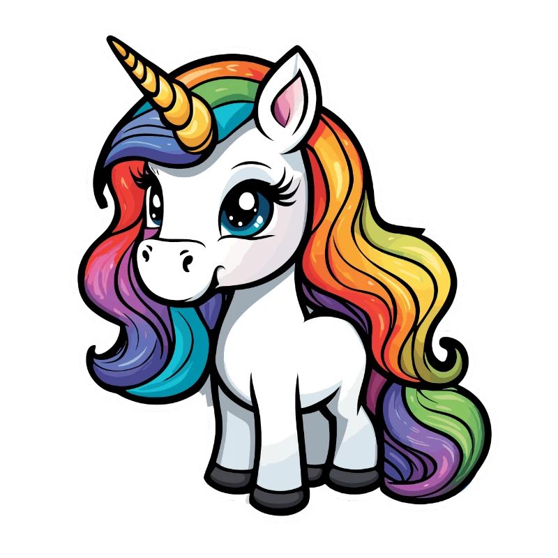 Regenbogen Einhorn Illustration