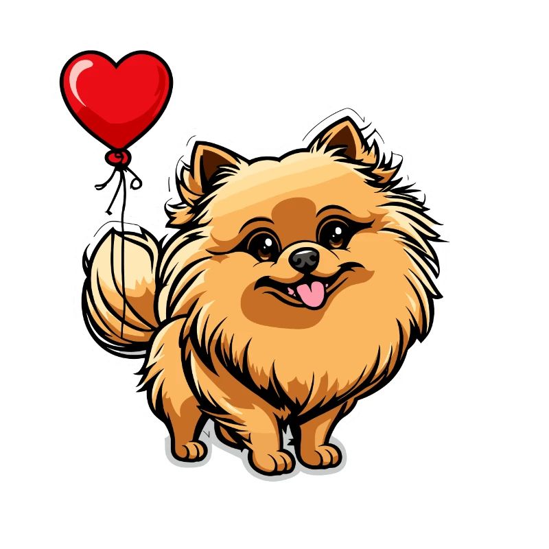 Zwergspitz Herz - Valentinstag