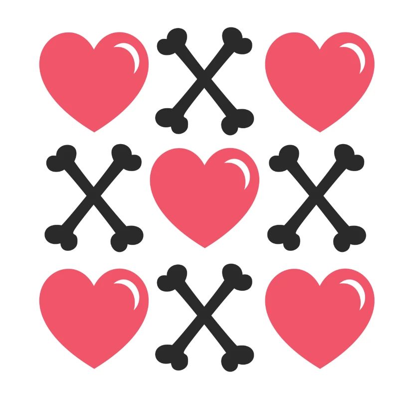 Saint-Valentin cœurs et os