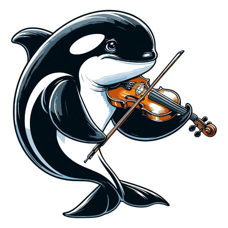 Orca playing violin