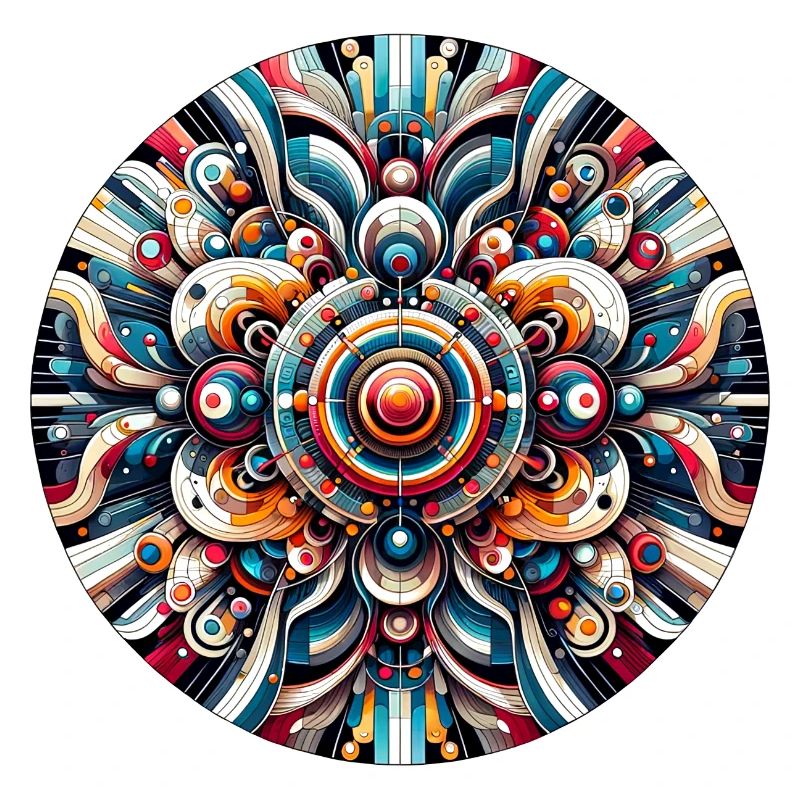 Kunterli - Oeuvre de mandala colorée