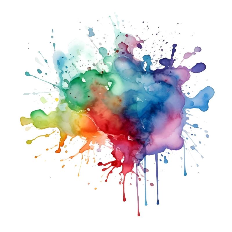 Wasserfarben Splash Spritzer Farbenfroh Acryl
