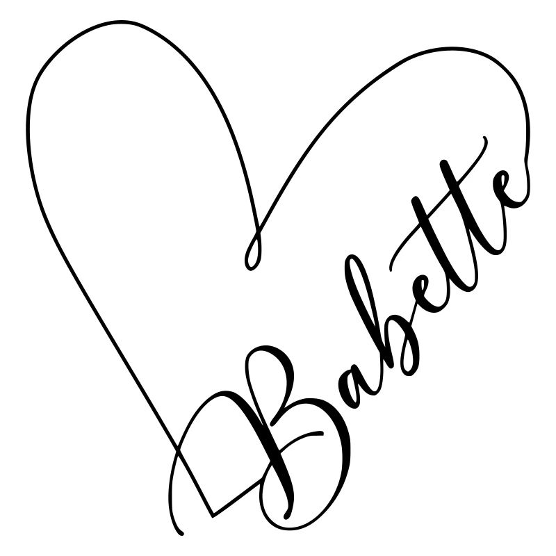 Babette Nom Coeur Ligne