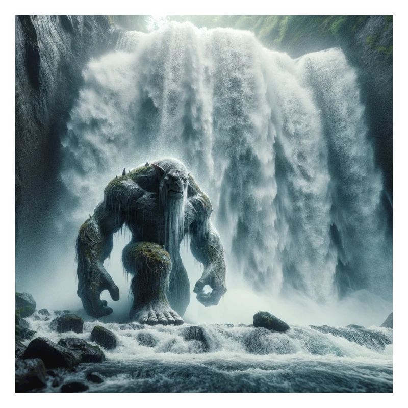 Troll dans la cascade
