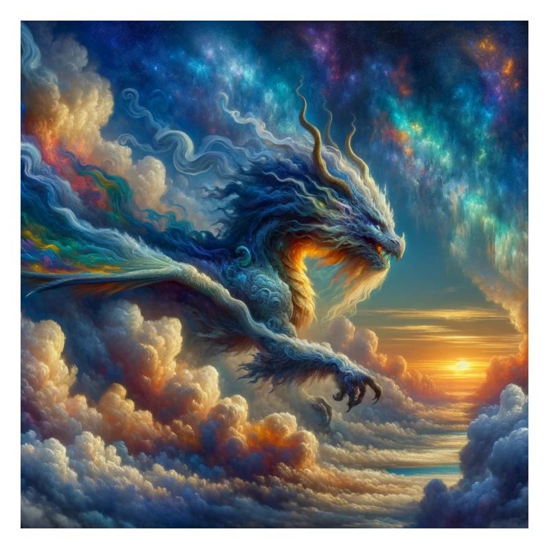 Affiche Dragon dans les nuages