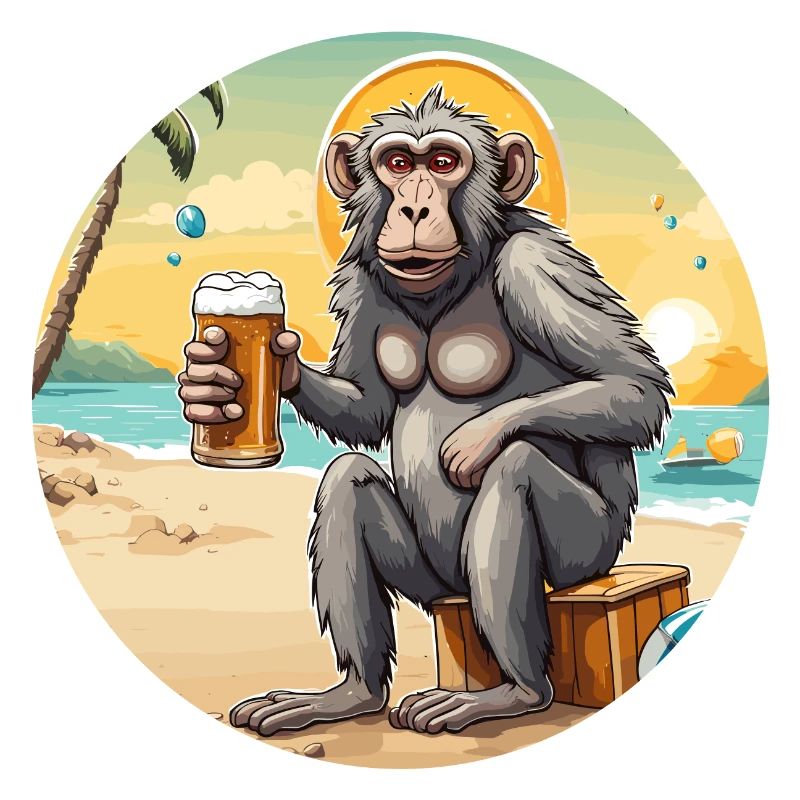 Monkey / Animal / Zoo / Babian / Wild / Comic