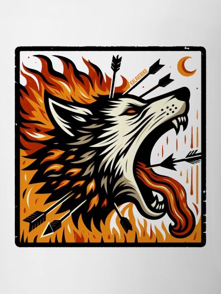 wolf with arrows