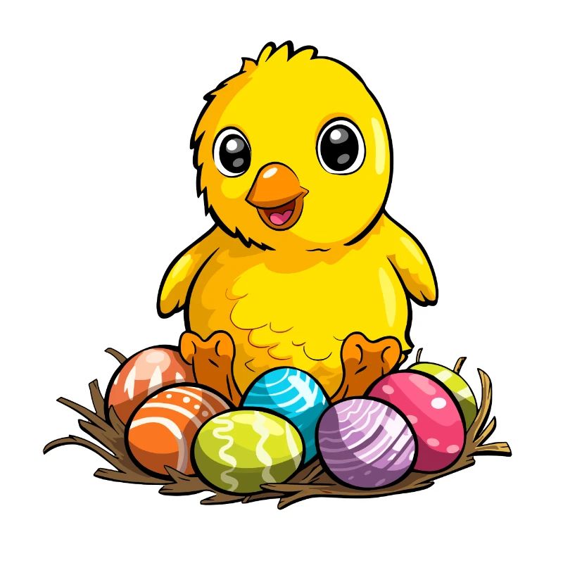 Mignon poussin de Pâques