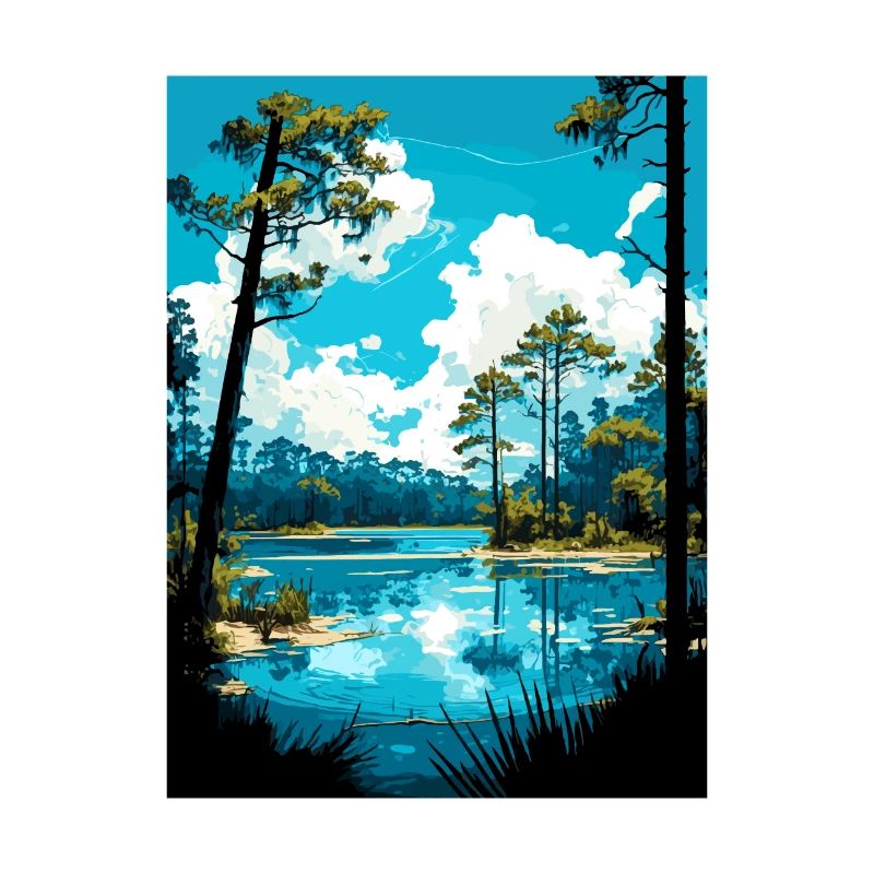 Blue Springs State Park Floride affiche de voyage